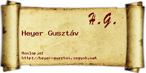 Heyer Gusztáv névjegykártya